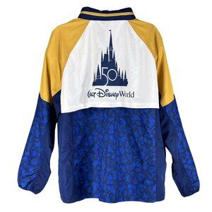 Walt Disney World 50th Anniversary Castle Windbreaker NEW Jacket 2XL Zip Hood